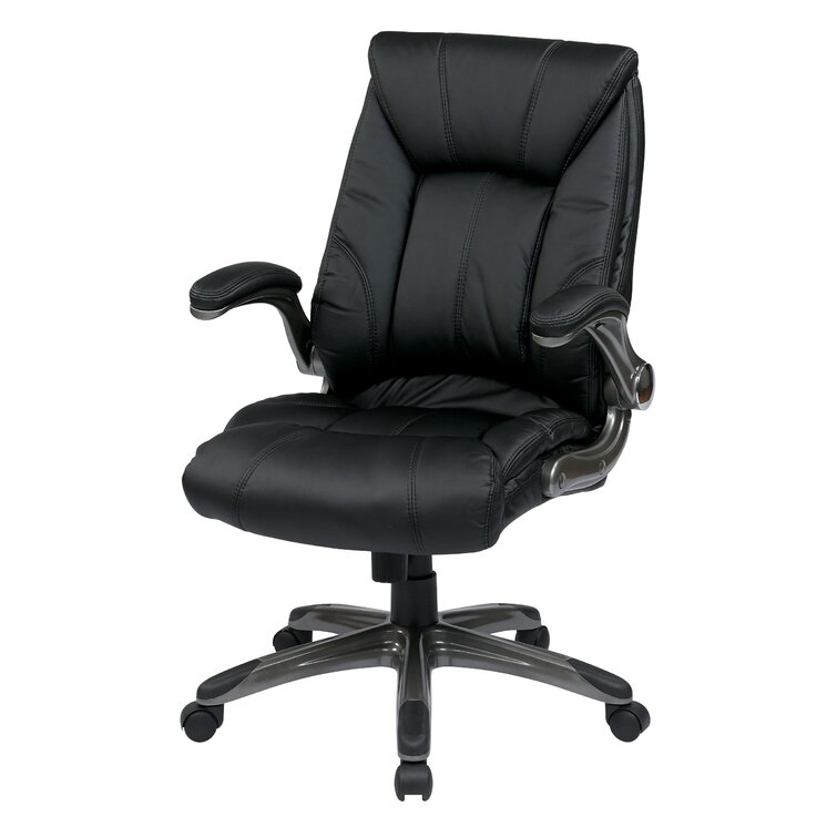 Leather desk chair online wayfair